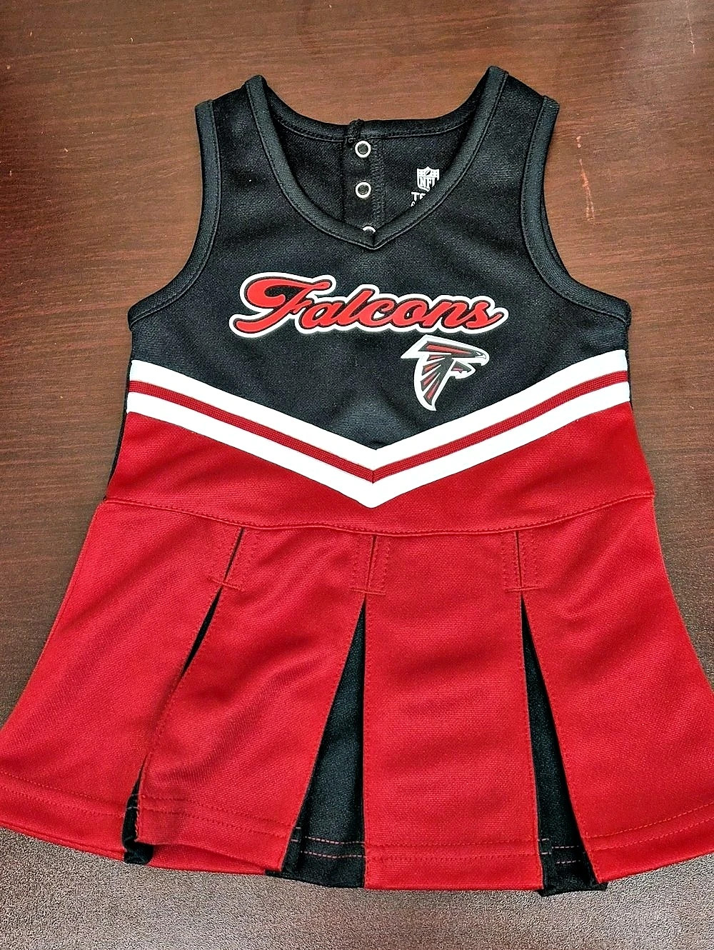 NFL Team Apparel Atlanta Falcons Infant Cheerleader Dress Red & Black Size 12M